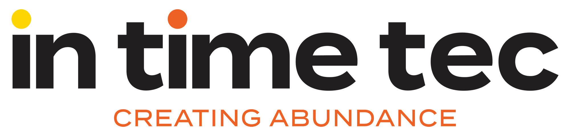 In Time Tec Main Logo with Tagline of Creating Abundance